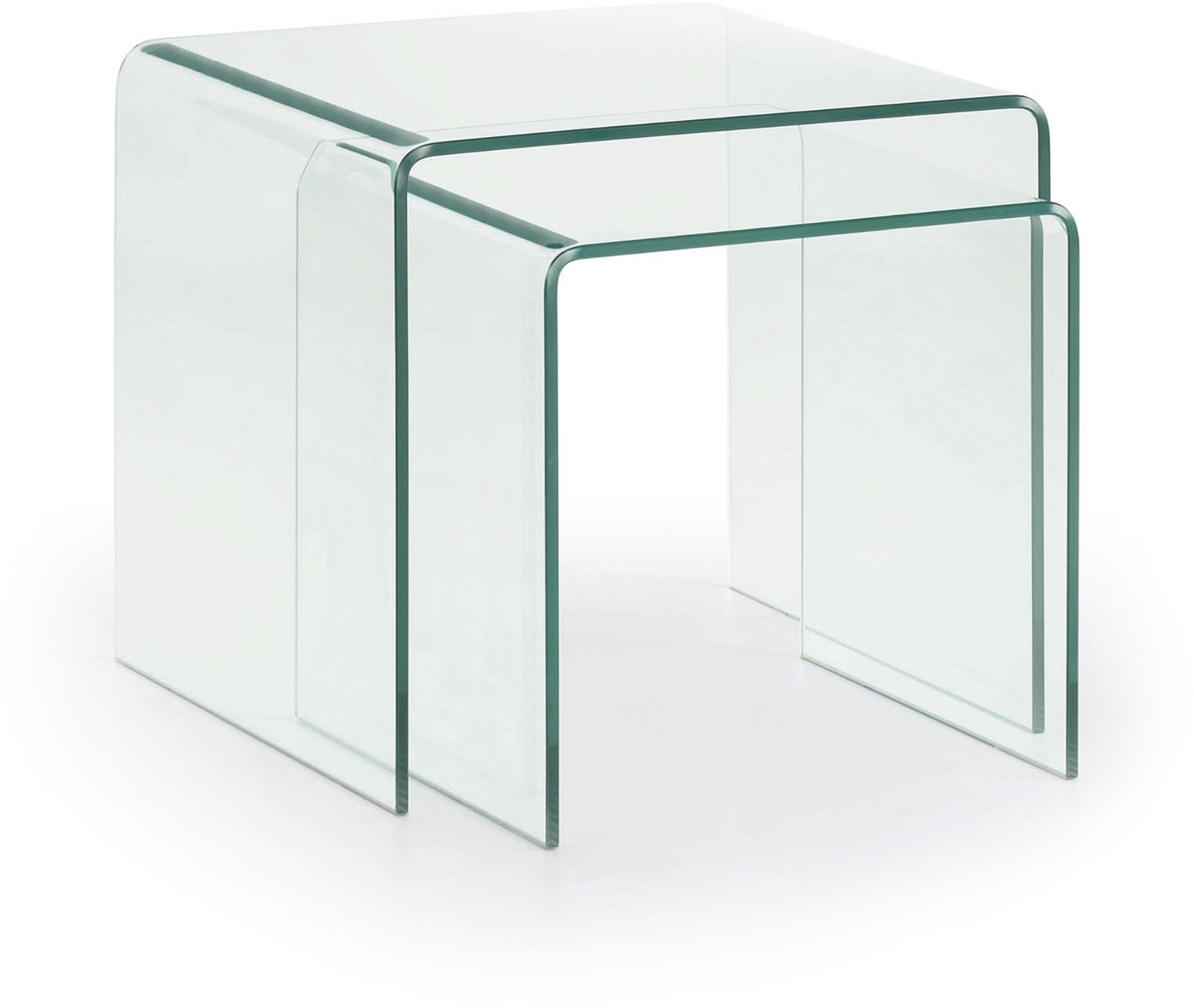 Sidebord Småbord Kave Home Burano 50x50x45 Hærdet Glas