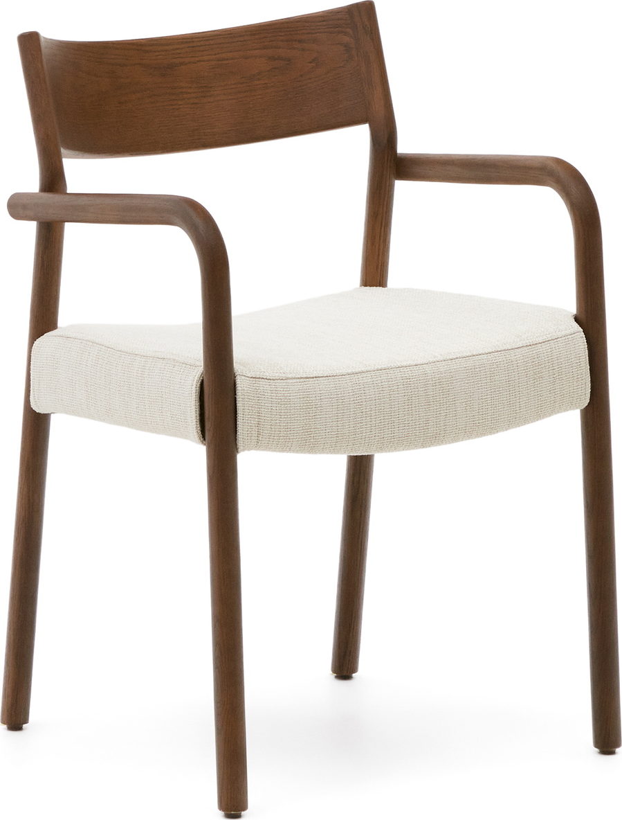 Elegant Spisebordsstol med Armlæn i Egetræ - Kave Home