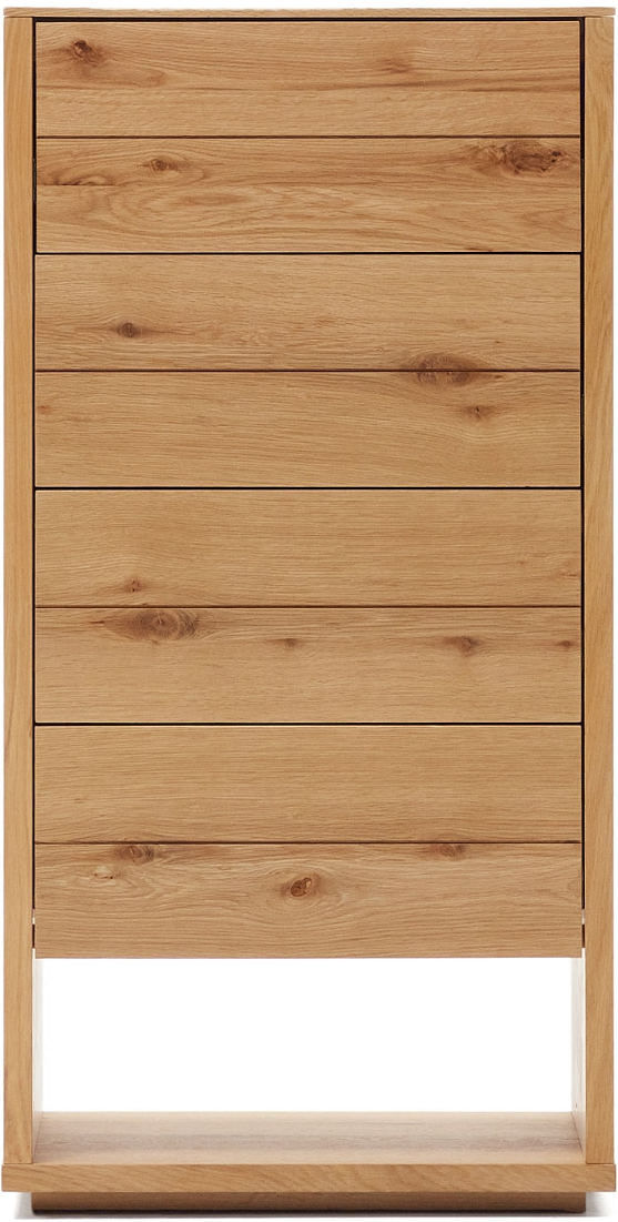 Moderne Alguema Kommode i Natur Egetræsfiner 120x60 cm
