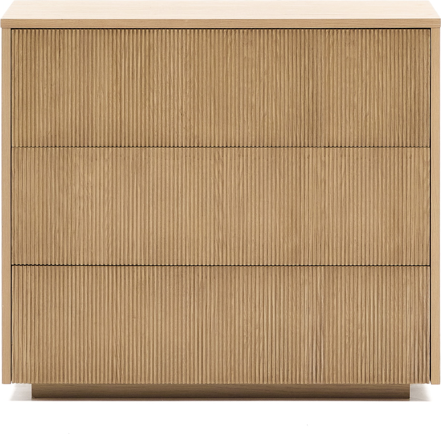 Kommode Kave Home Helvine   Skuffer Fsc Mdf   Egefinér Natur H79xb90xd50cm