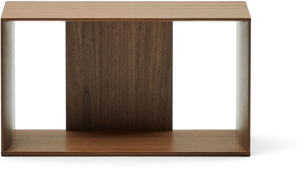 Elegant Kave Home Litto Bogreol i Mørk Valnøddefinér