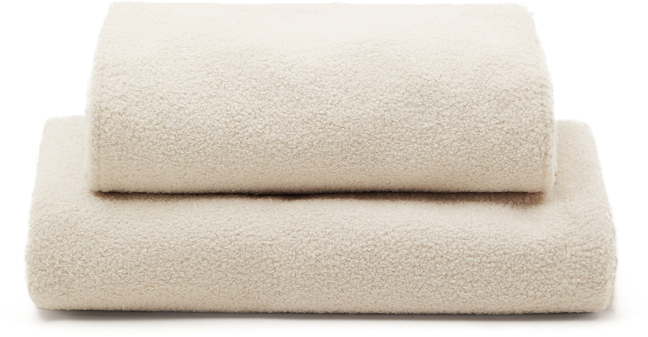 Betræk Til Sengeramme Kave Home Martina Beige Shearling-effekt 180 200 100 Genanvendt Polyester Oeko Tex