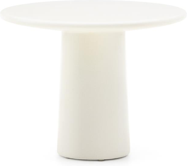 Sidebord Småbord Kave Home Albanella ø65 H51 Hvid Lakeret Beton
