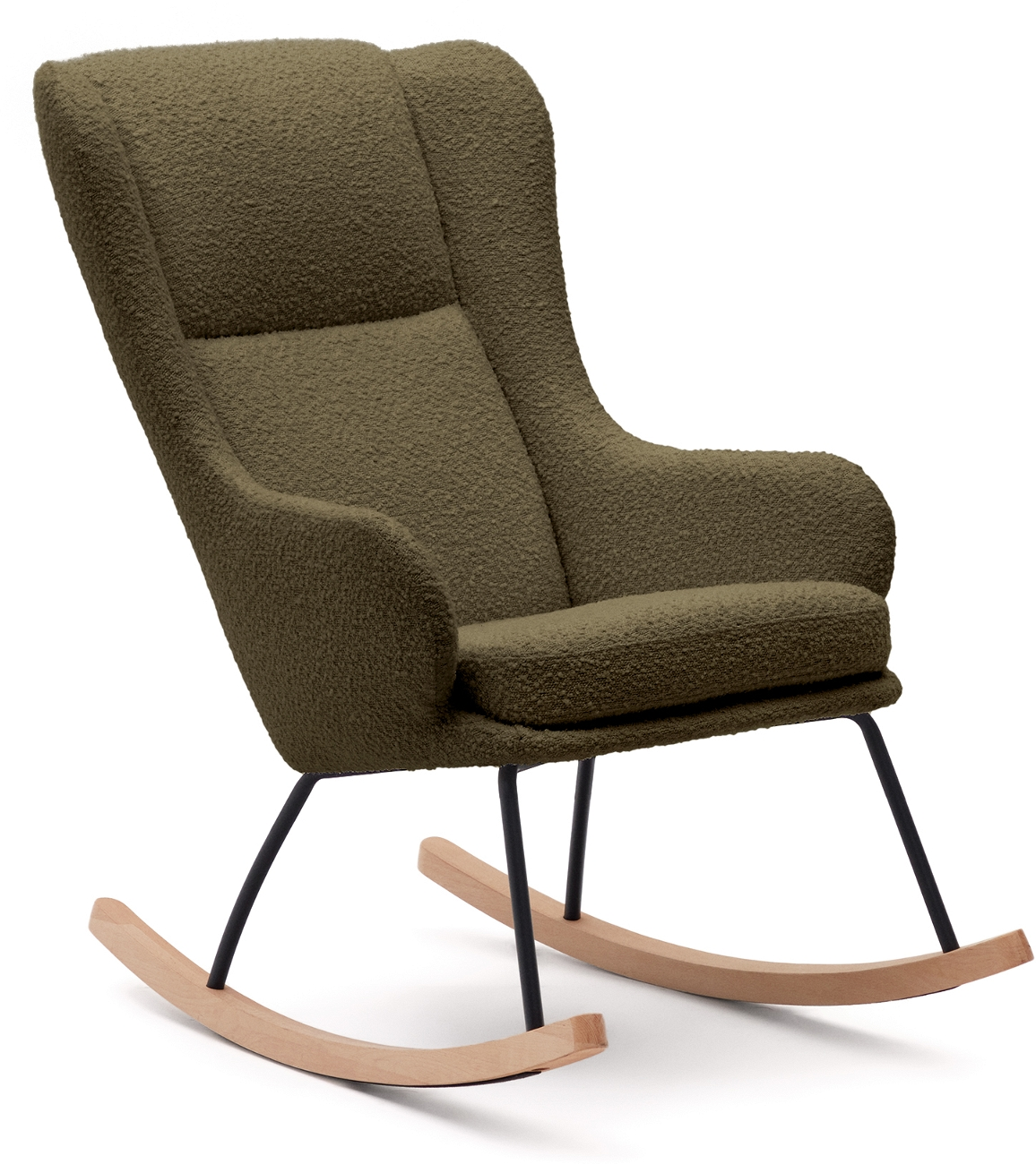 Grøn Gyngestol fra Kave Home – Komfortabel Shearling Design