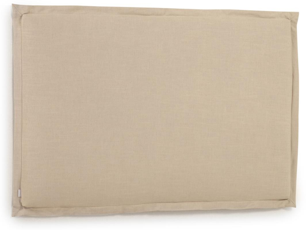 Sengegavl Kave Home Tanit Beige Polstret Stof 166