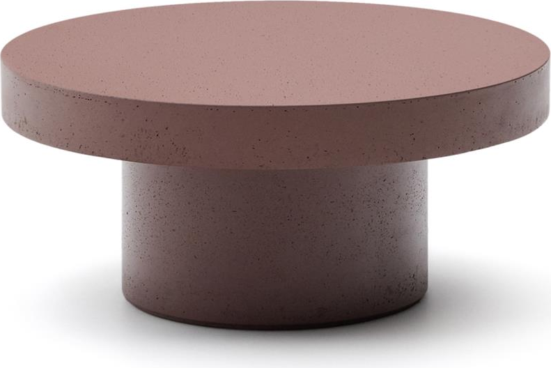 Udendørs Cementbord Kave Home Aiguablava Kaffebord ø66 H30 Bordeaux