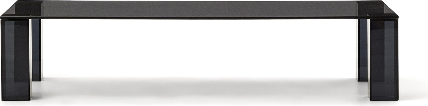 Sofabord Kave Home Adularia Mørkegrå Hærdet Glas 140ã 60ã 30