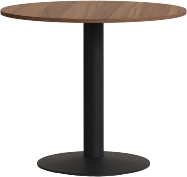 Elegant rundt barbord fra Kave Home – Mørk Natur & Stål