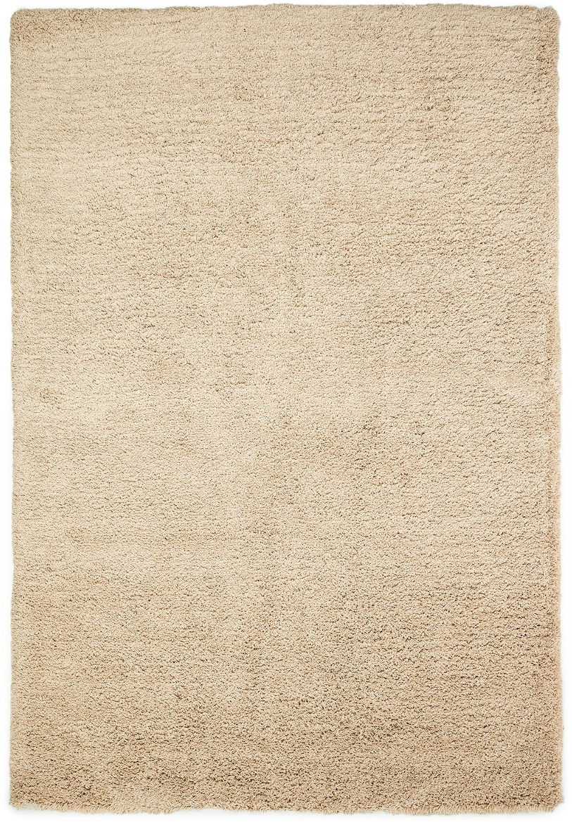 Håndlavet beige gulvtæppe fra Kave Home – Elegant stil