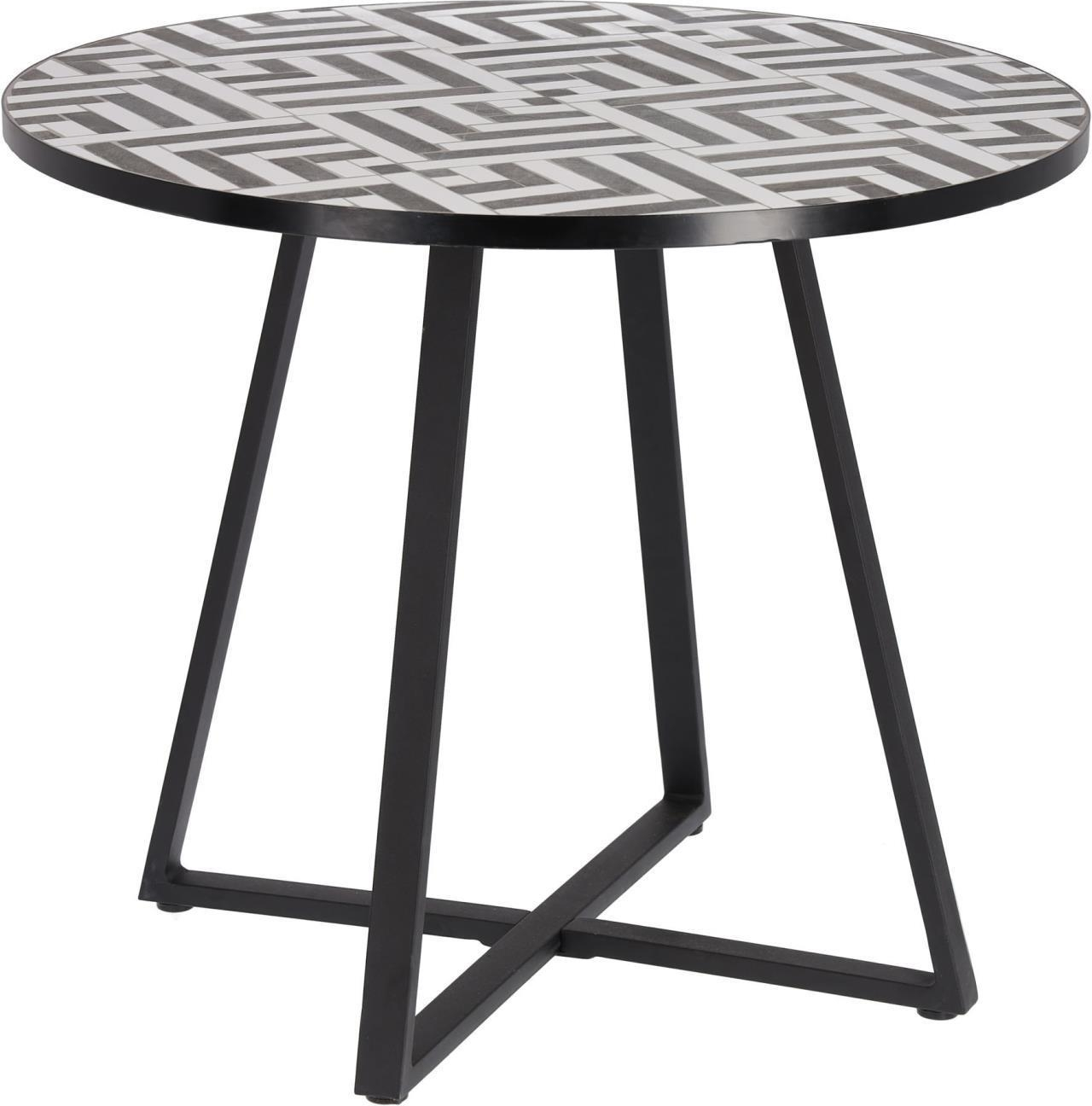 Udendørs Spise-   Terrassebord Kave Home Tella 90x90   Keramik   Stål Mosaik