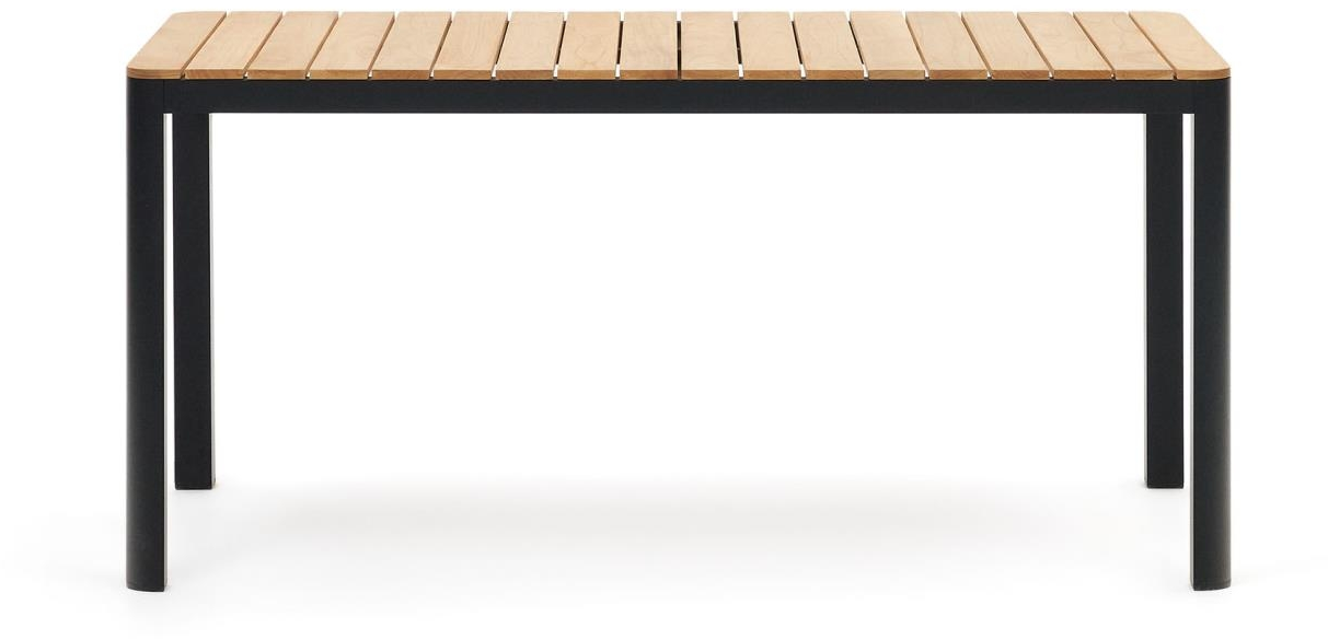 Udendørs Spisebord Kave Home Bona i Aluminium og Teak