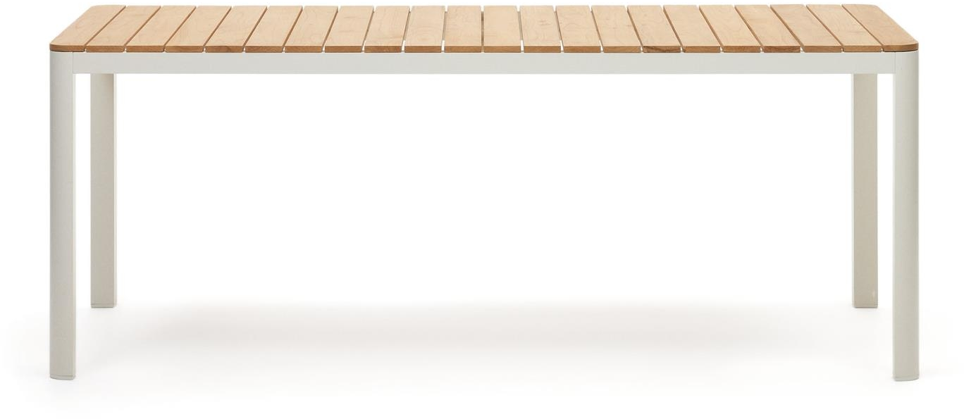 Udendørs Spisebord Kave Home Bona - Aluminium & Teak 200x100