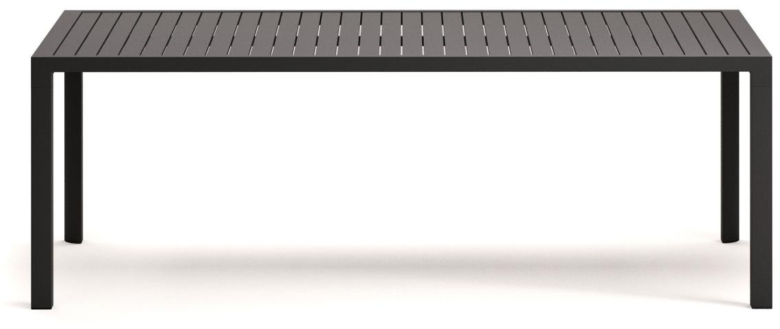 Udendørs Spisebord Kave Home Culip i Grå Aluminium - 220 cm