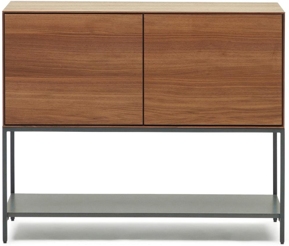 Vedrana Skænk i Valnød og Stål - Elegant Antracit Design