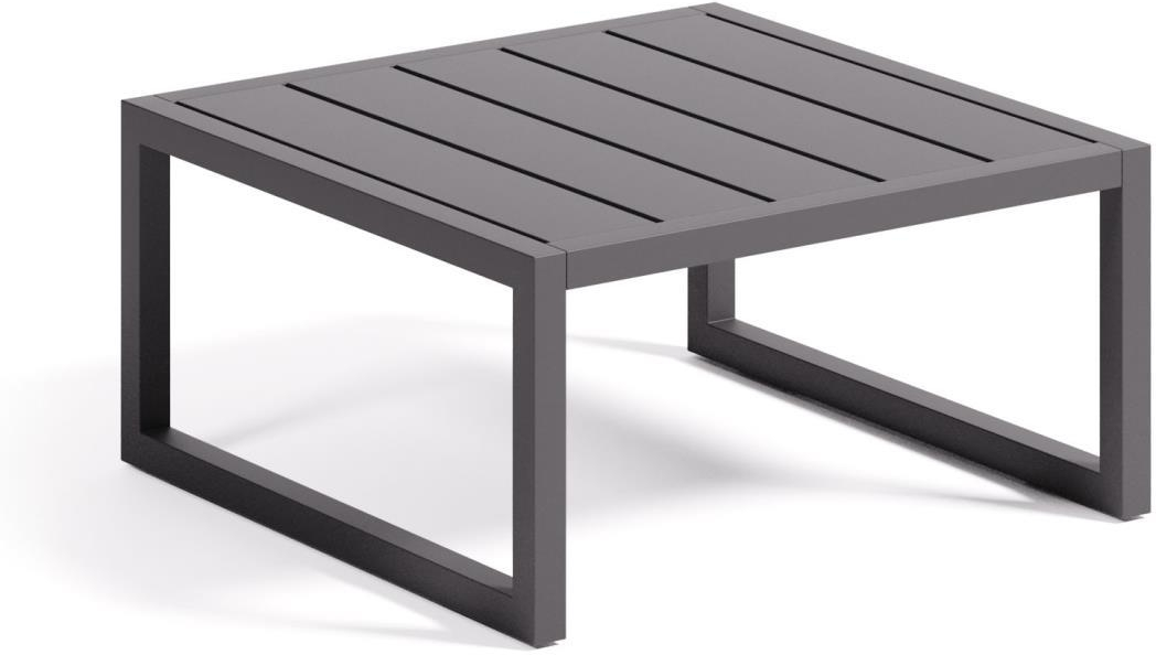 Udendørs Sidebord Kave Home Comova   Sort Aluminium H30   ø60