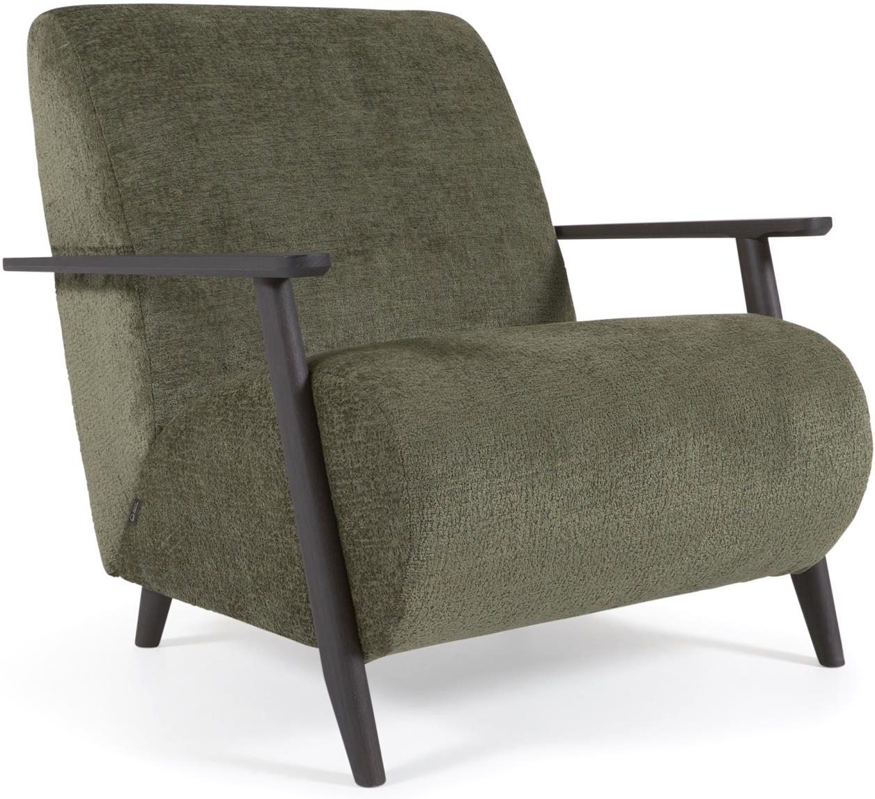 Stilfuld grøn lænestol i rustik vintage design - Kave Home
