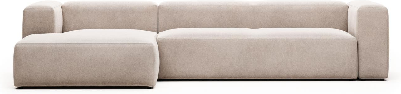 Stilfuld Beige Chaiselong Sofa Kave Home Blok Venstrevendt