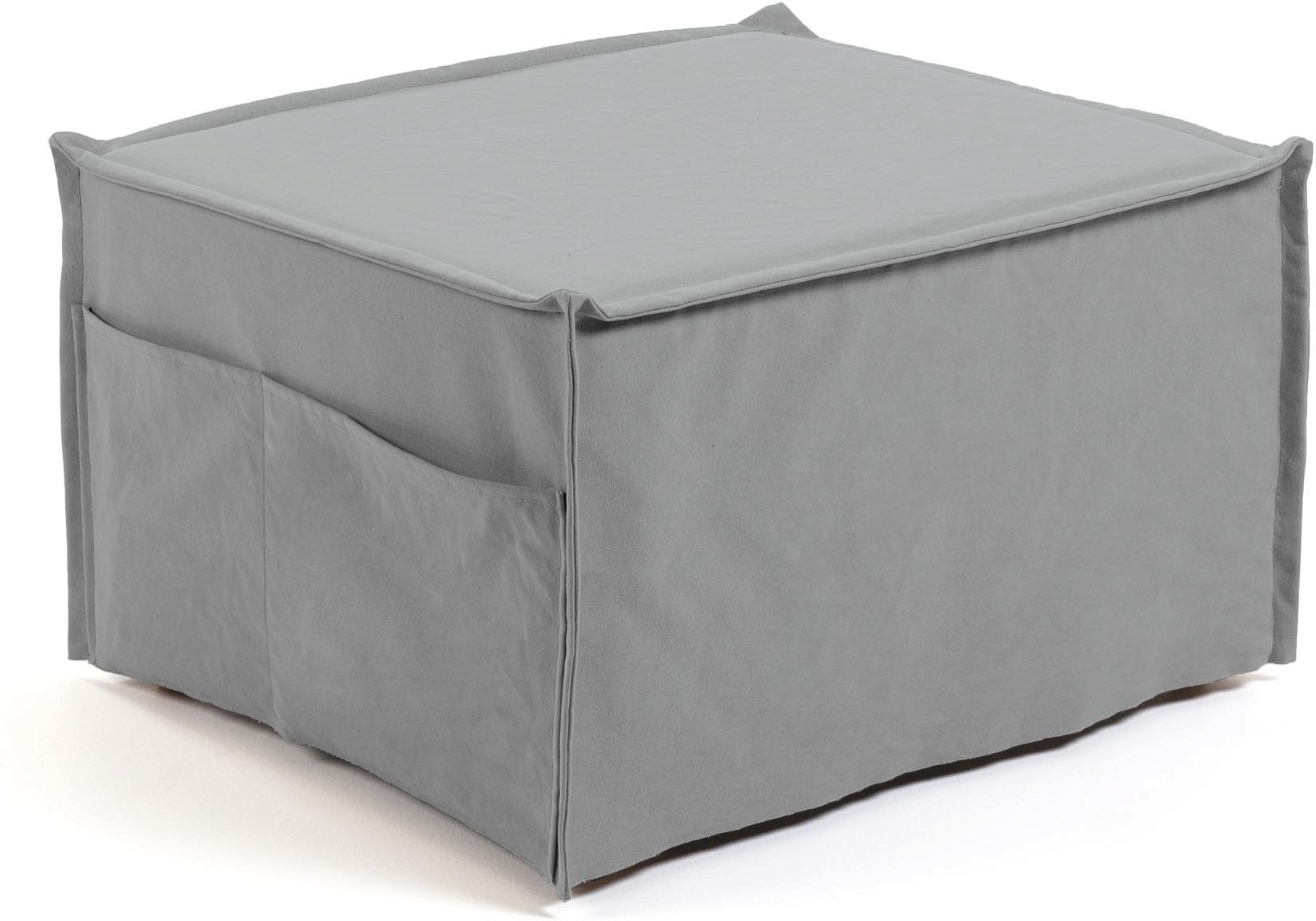 Puf Kave Home Lizzie Grå H45xb70xl60 Med Soveplads Nordisk Design
