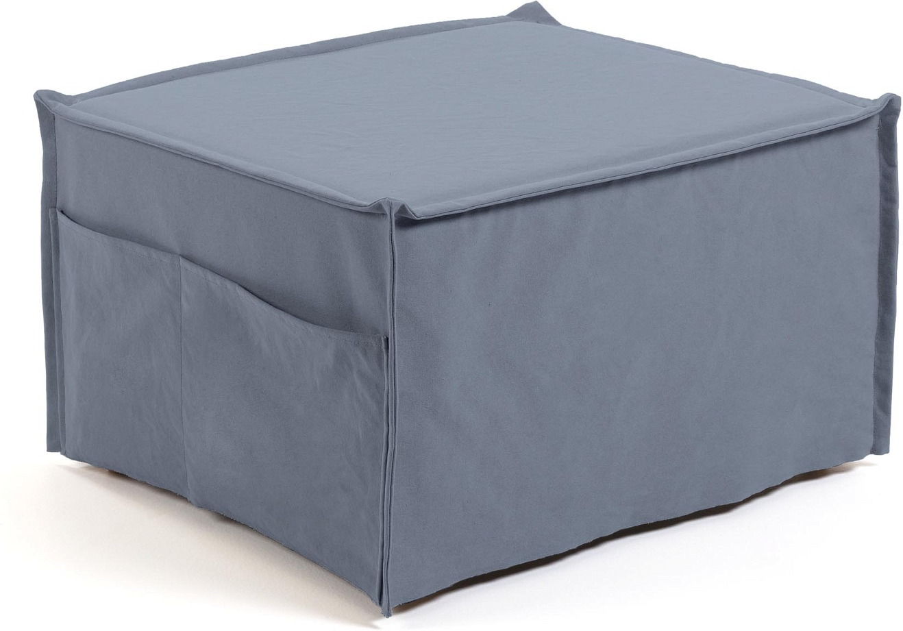 Puff-seng Kave Home Lizzie Multifunktionel 60ã 180 Blå Bomuld Nordisk Design
