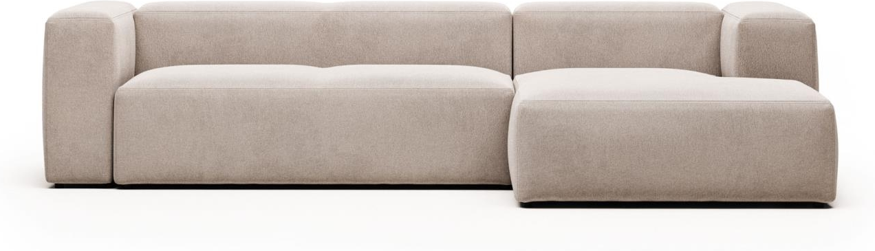 Chaiselong Sofa Kave Home Blok Højrevendt Beige