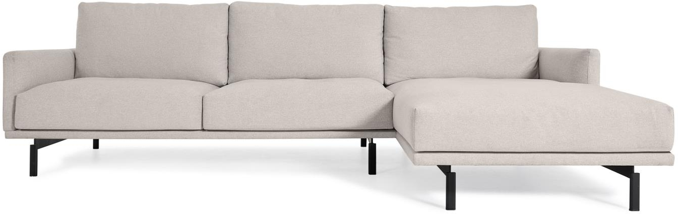 Polstret Chaiselong Sofa Højrevendt Kave Home Galene Beige 314x166x94   Moderne Nordisk Design