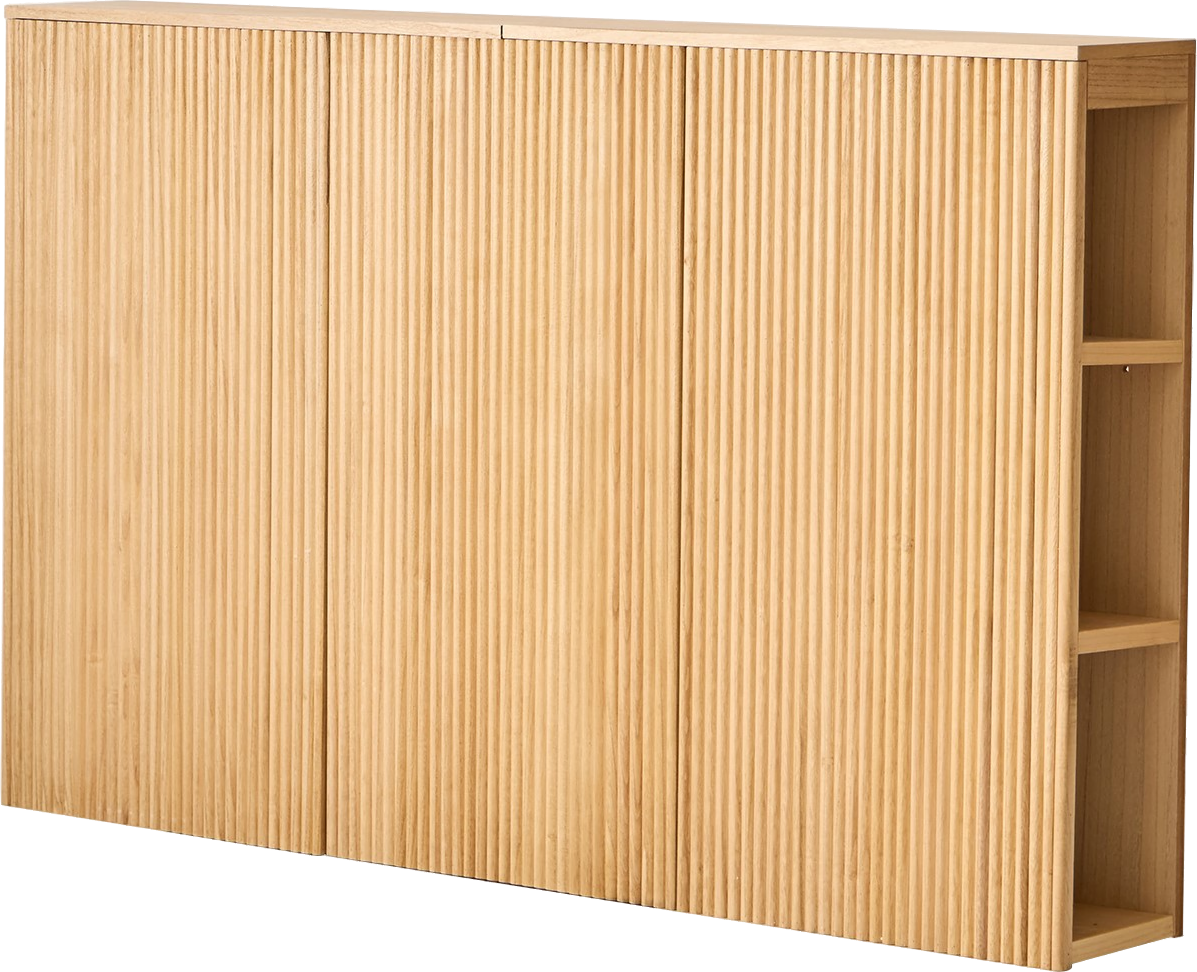 Sengegavl Nordlys Furniture Eslov Natur Fsc-bøgetræ Med Skjulte Hylder H100ã B159