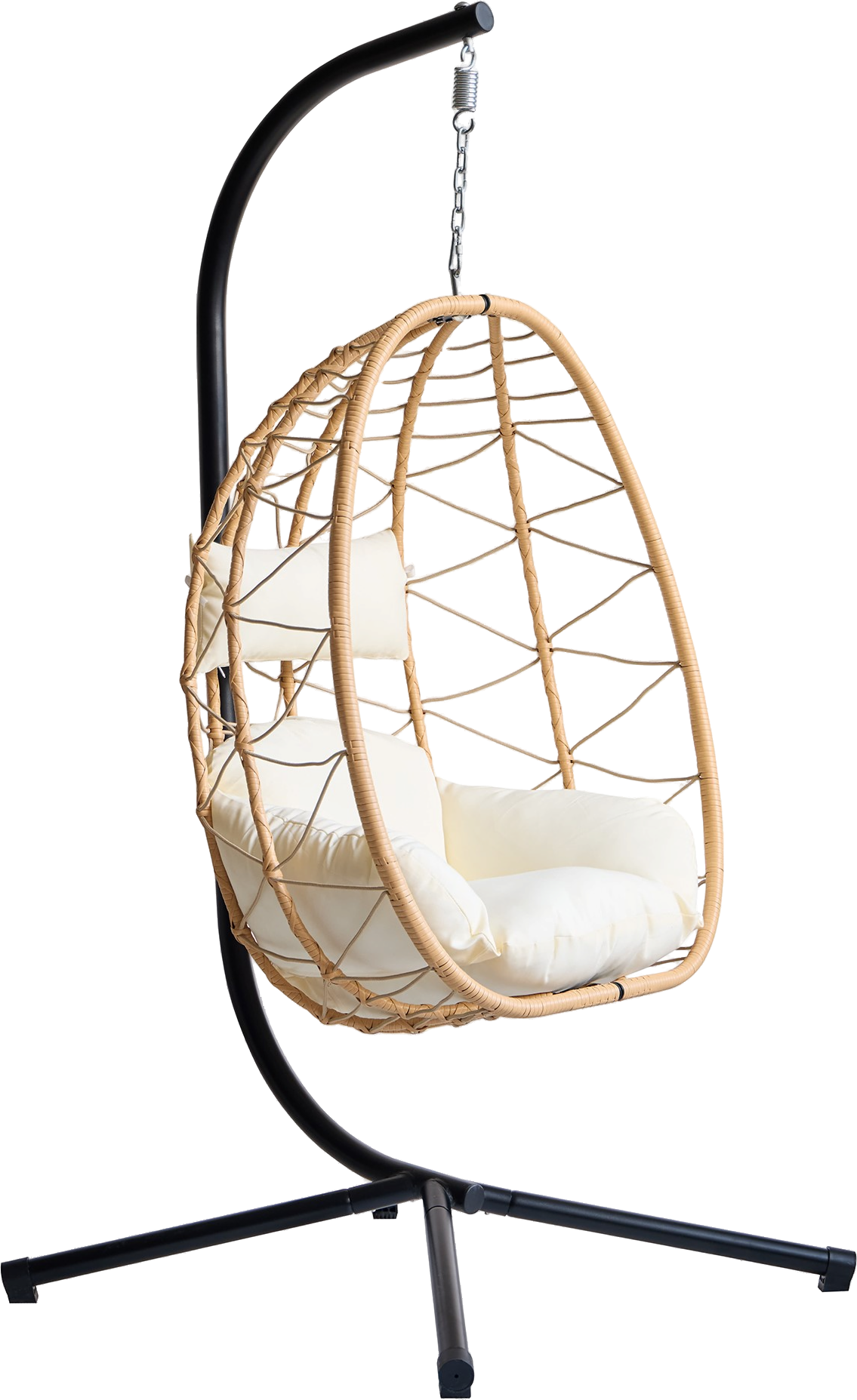 Udendørs Rattan Hængestol med Ergonomisk Pude - Black Friday!