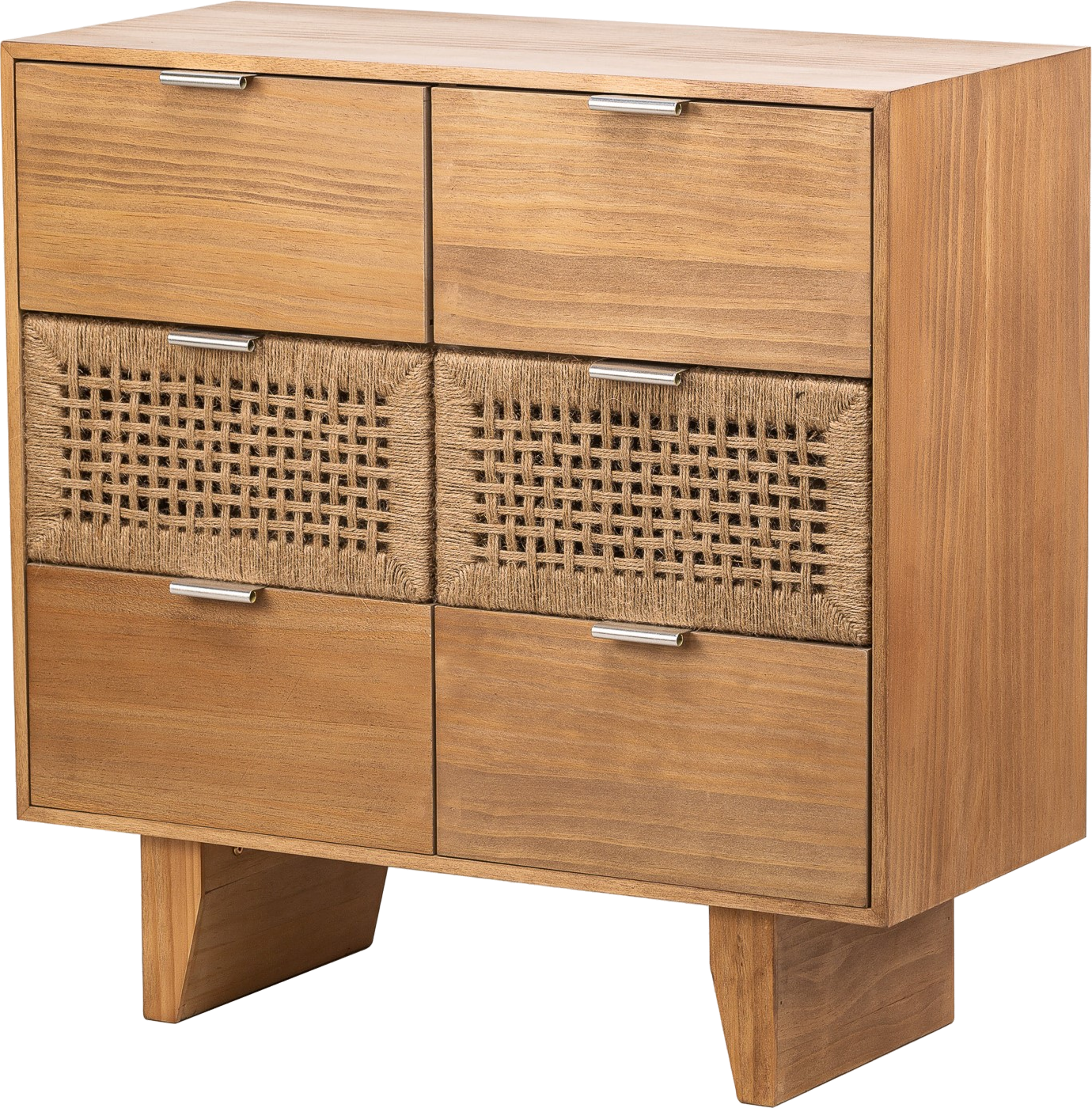 Kommode Malaga Nordlys Furniture Naturtræ Med Reb   Skuffer H78ã B75ã D35