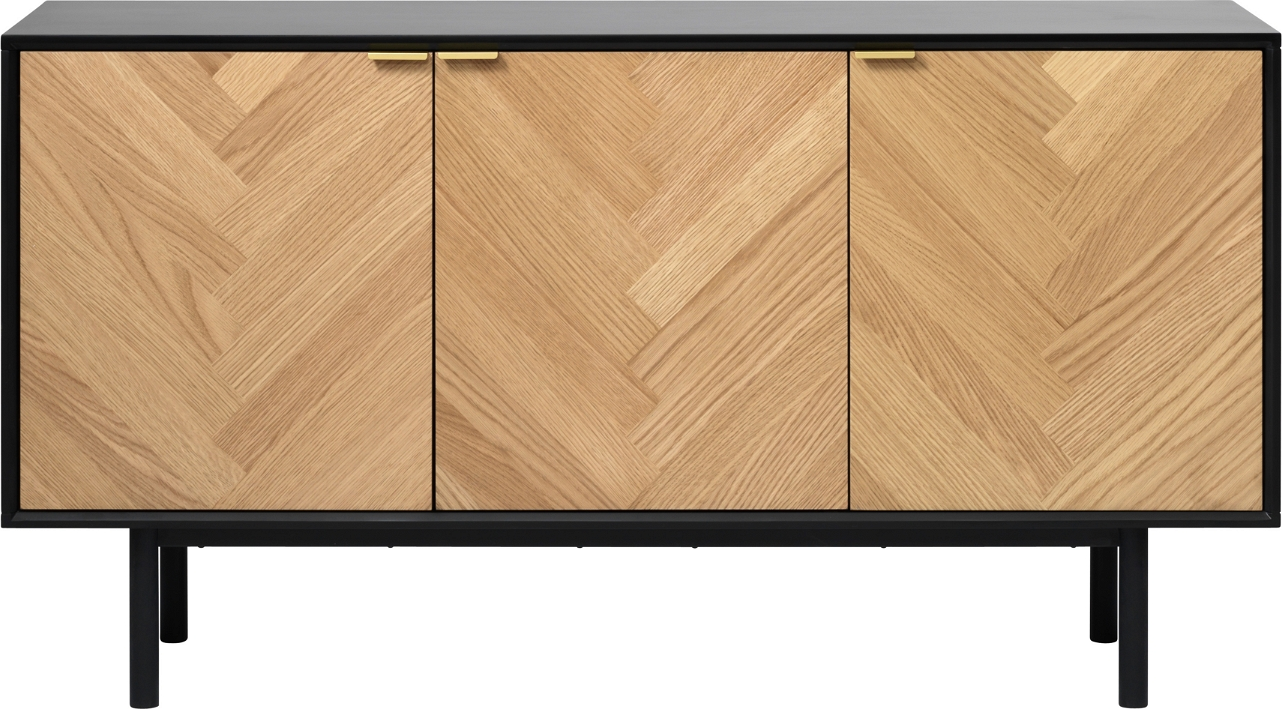 Skænk Sideboard Nordique Design Calvi Natur Med Sildebenslåger 150 43 80 Industrielt Minimalistisk Design