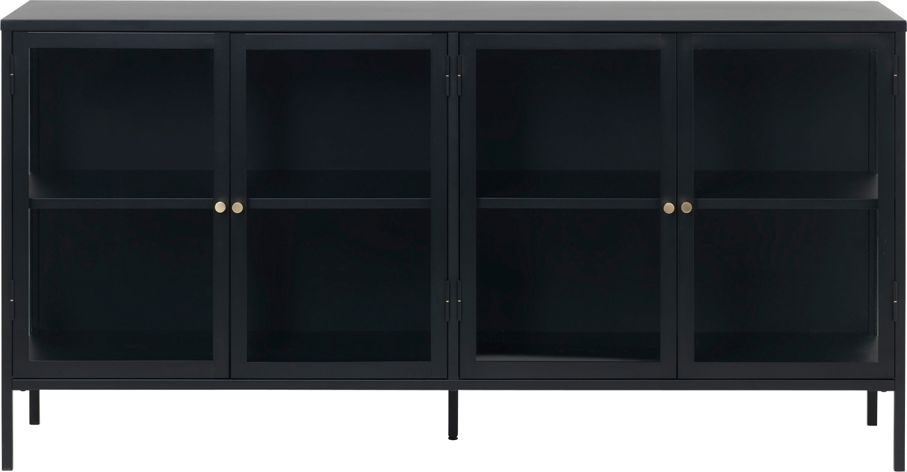 Skænk Nordique Design Carmel   Sort Koldvalset Stål   Glas H85ã B170ã D40