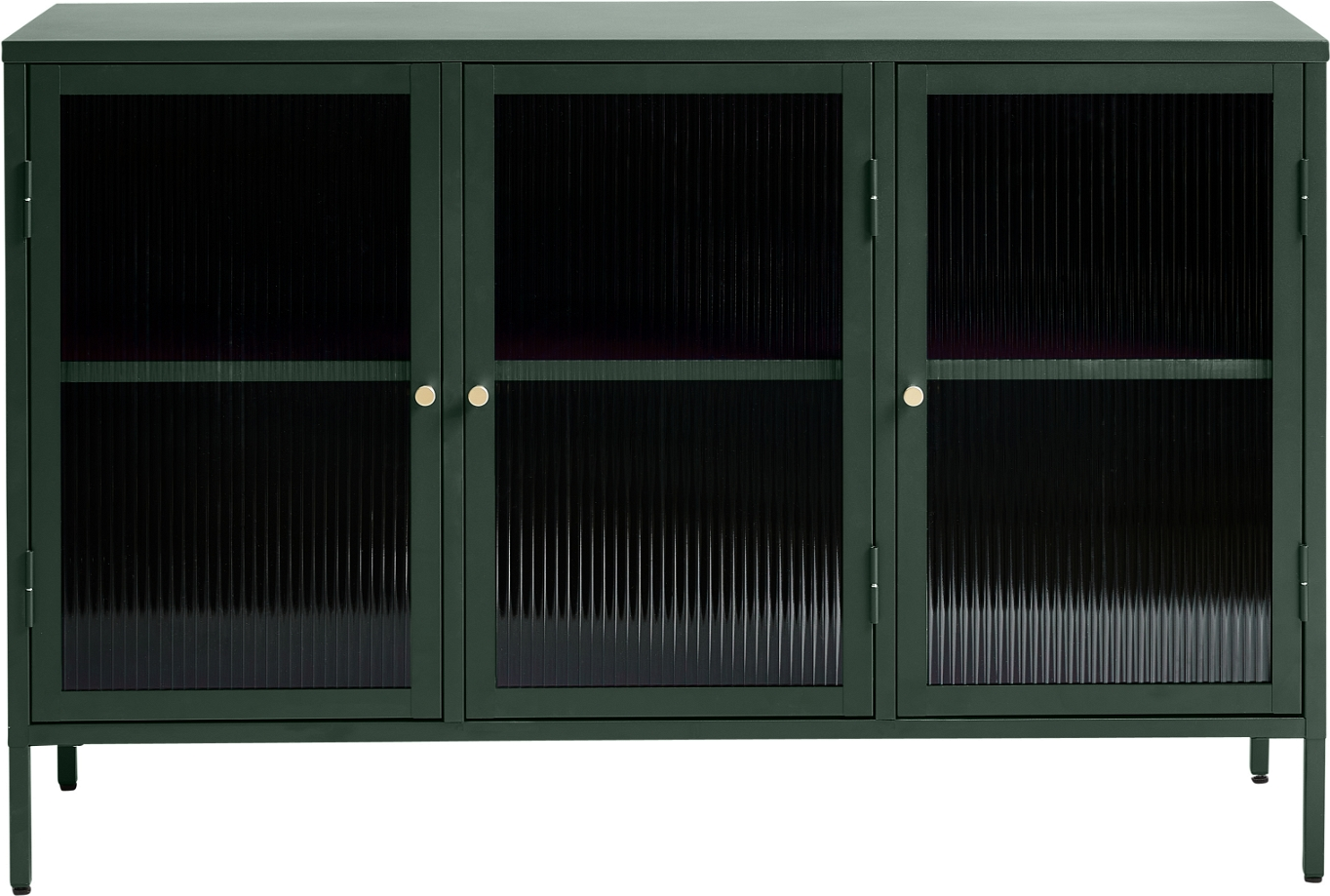 Skænk Nordique Design Bronco Rillede Glaslåger Grøn 85x132x40