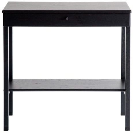 Sidebord Oscarssons Möbel Cora Sortbejdset Egetræ Med Skuffe   Hylde   79x37x80