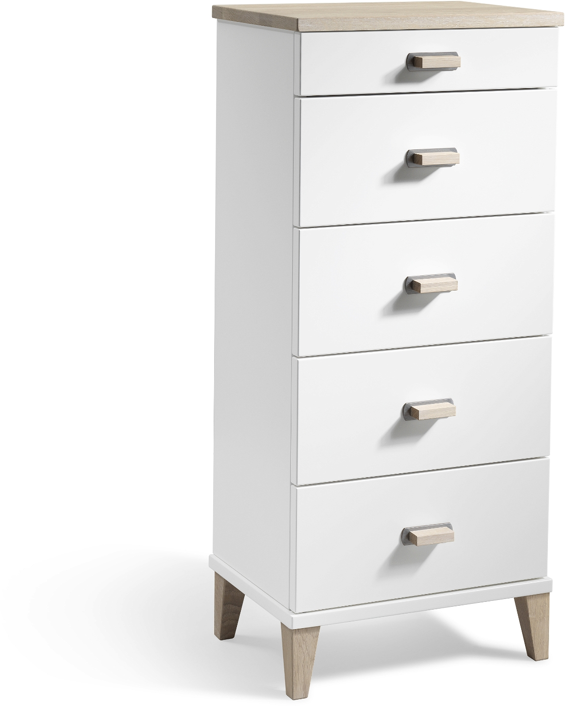 Kommode Oscarssons Möbel Malva   Egetræ   Hvidlakeret Hvidolieret  94x40x31      Skuffer