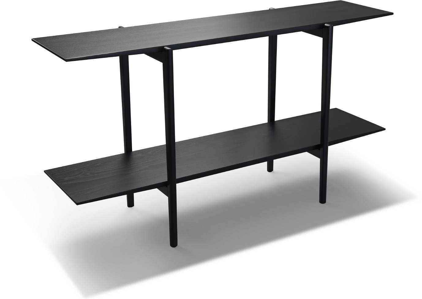 Elegant sidebord Calpe i sortbejdset massiv ask