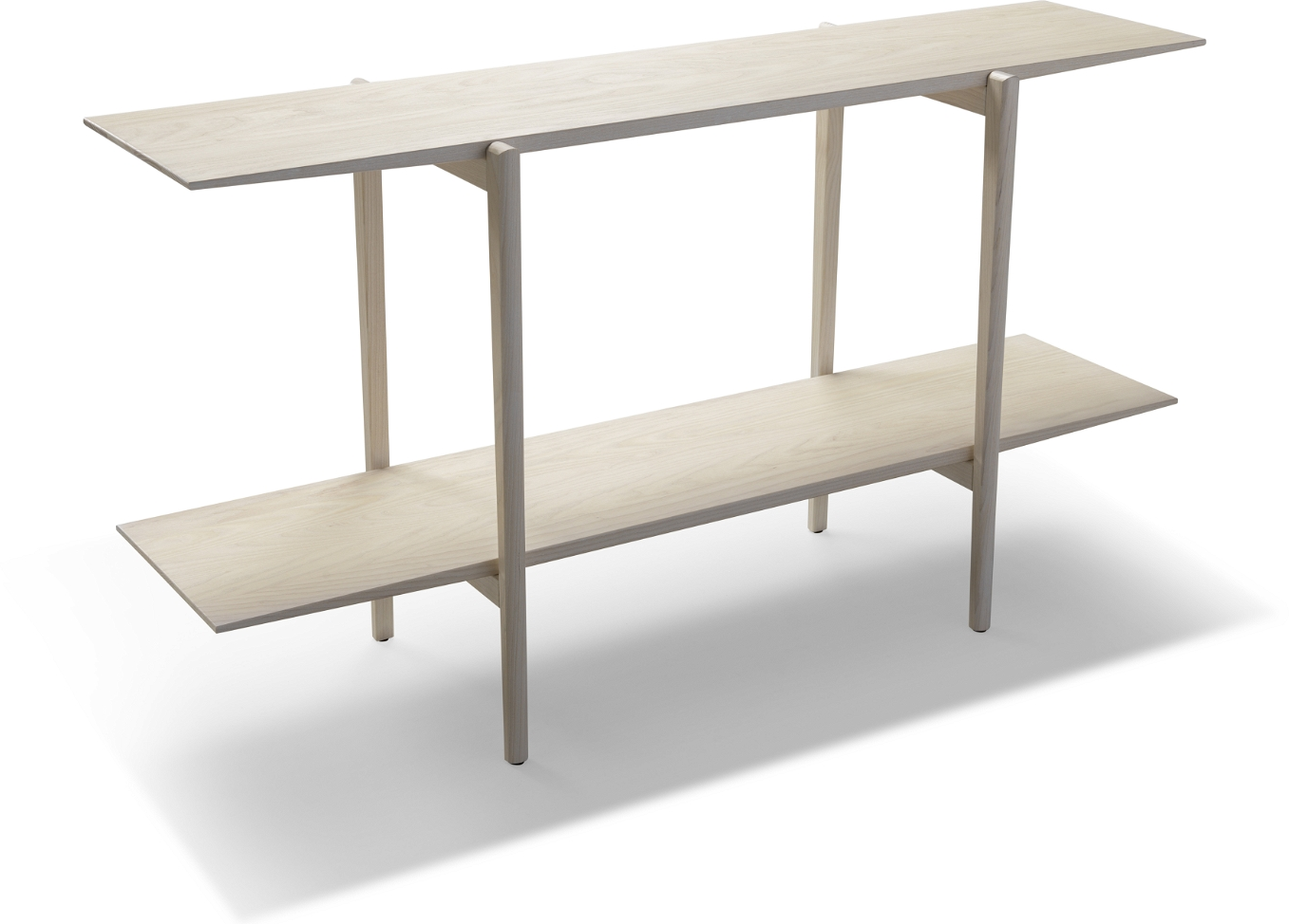 Elegant Hvidolieret Ask Sidebord - Stilrent Design til Stuen
