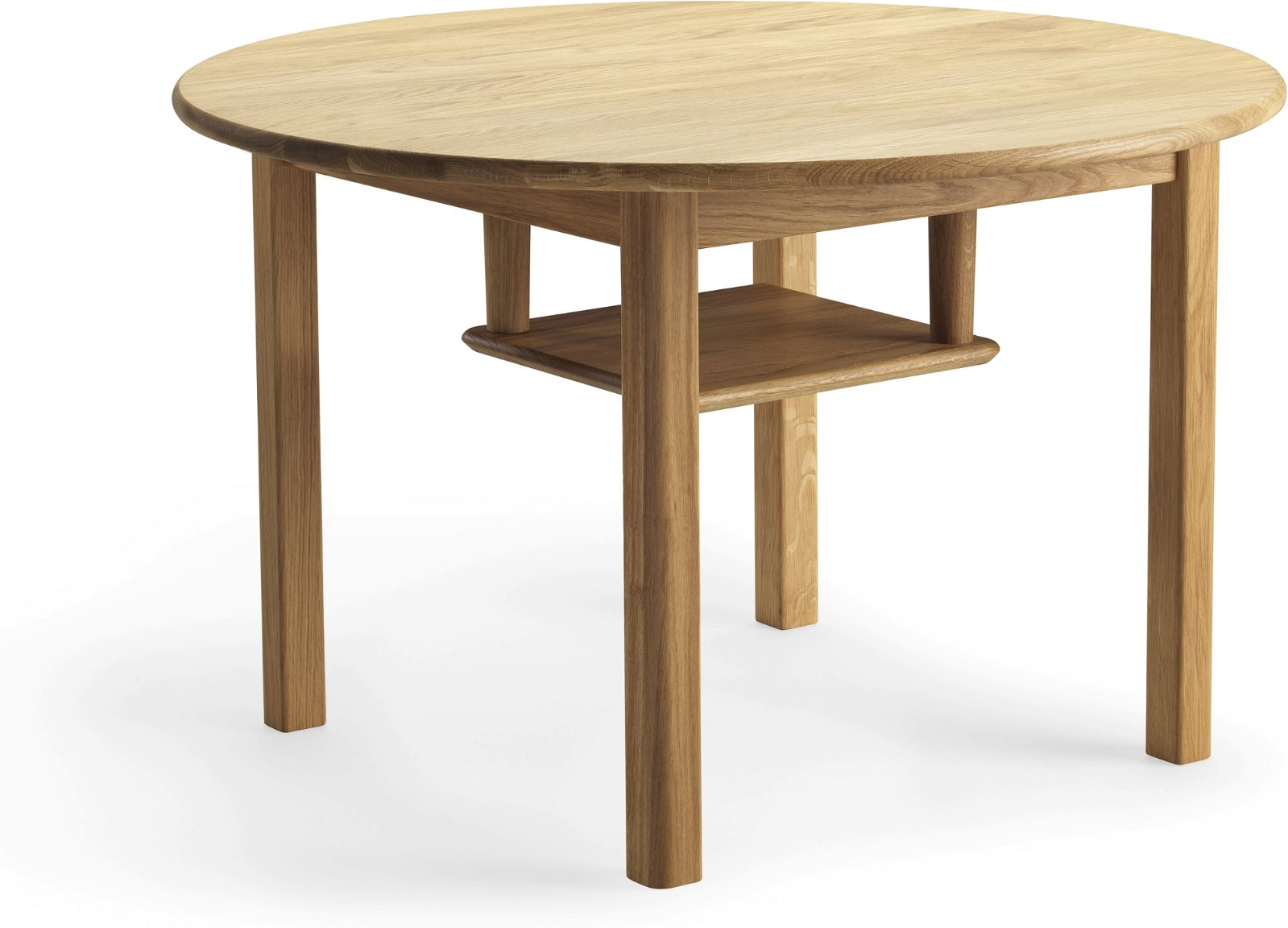 Elegant Myra Sofabord i Massivt Egetræ Ø80 cm - Stilfuldt Design