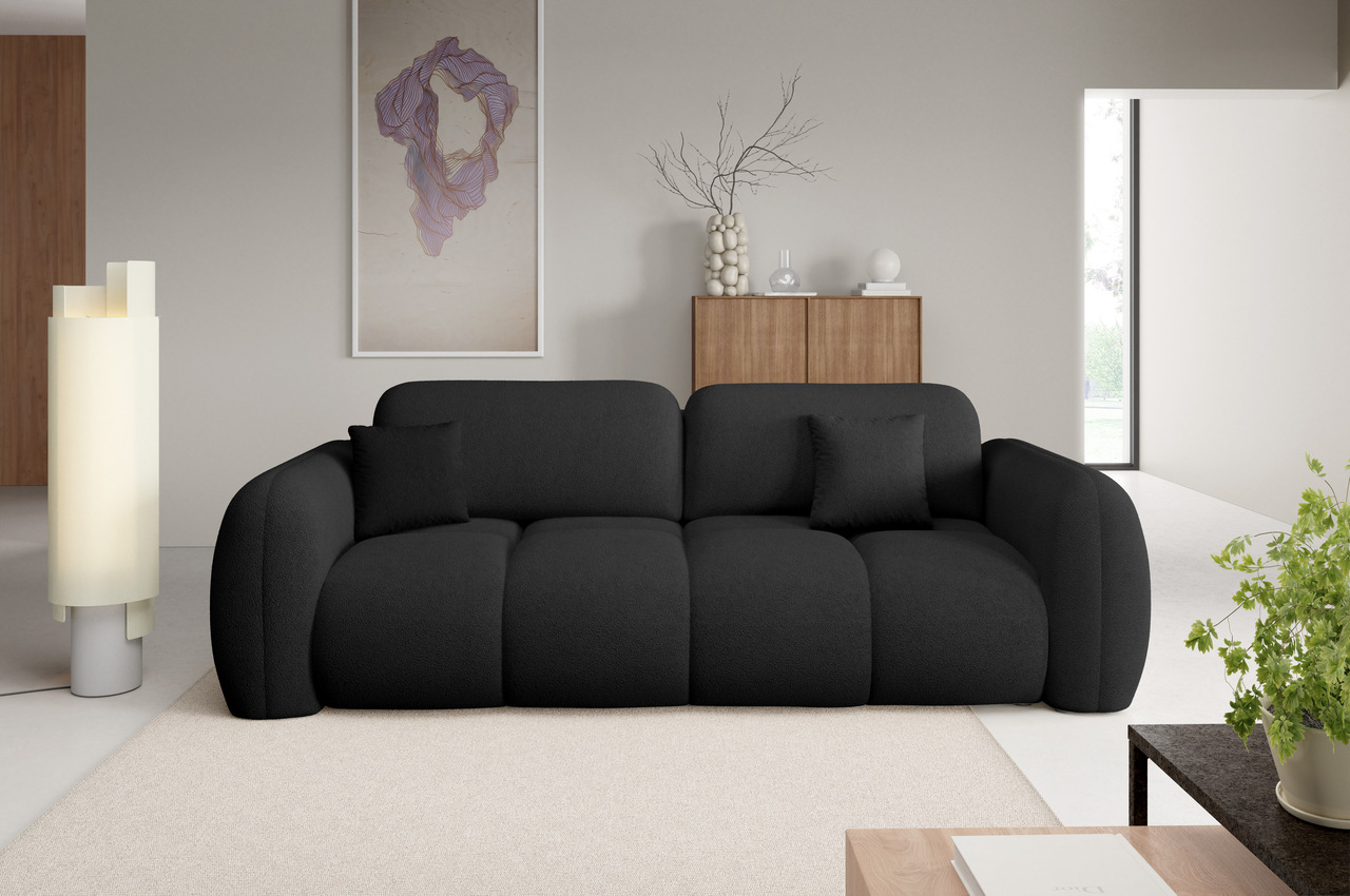 Sovesofa Maison Vellé Lunelle  -personers Stof Quelle 200x160   Liggeflade   Automatisk åbningssystem Med Opbevaring