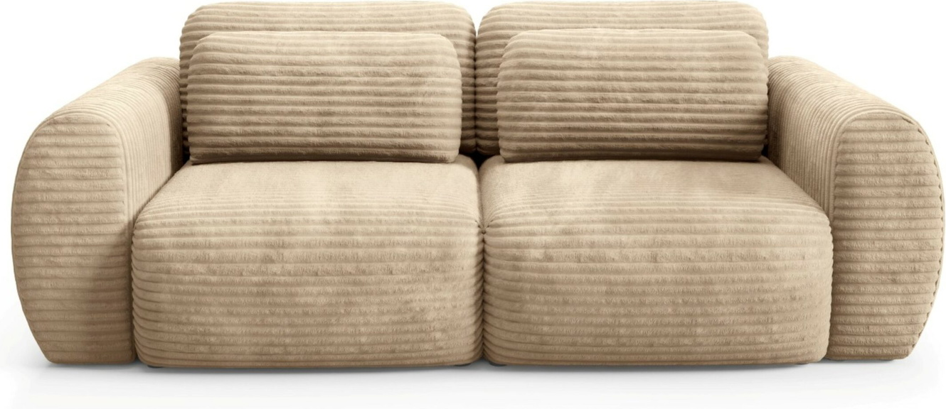 Sovesofa Maison Vellé Veyra  -personers Soveflade 160x200 Ambience 03 Stof Opbevaring  -åbning