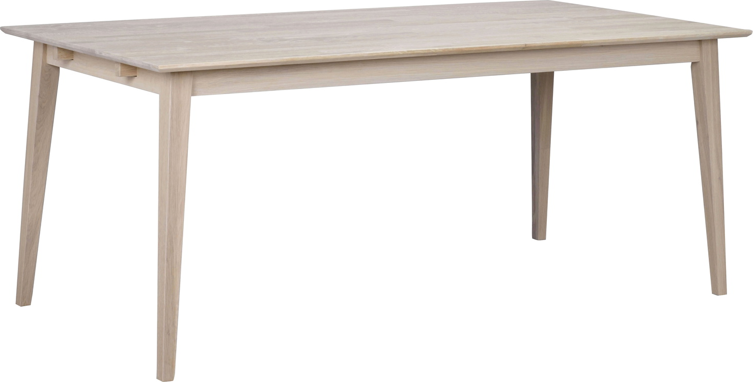 Spisebord Rowico Filippa Hvidkalket Egetræ 180x90 Fsc-certificeret Udvidelsesbar Til 280