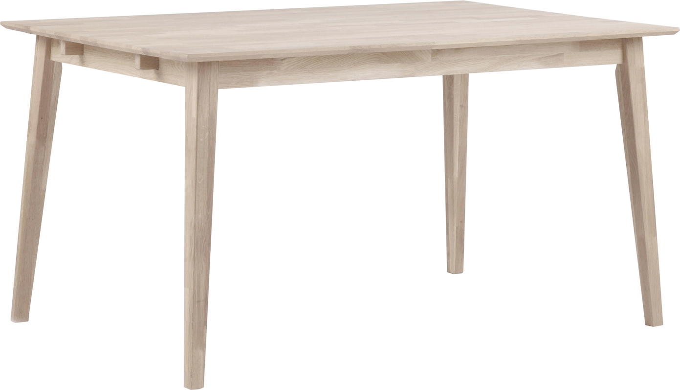 Spisebord Rowico Filippa Fingersamlet Fscâ -certificeret Massiv Egetræ Hvidkalket 140x90 Udvides Til 240