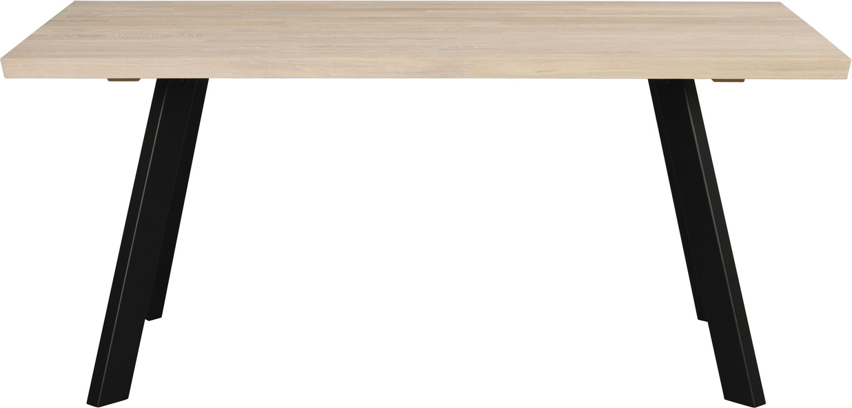 Spisebord Rowico Fred 170ã 95 Hvidkalket Fsc-certificeret Egetræ Med Sort Pulverlakeret Metalstel