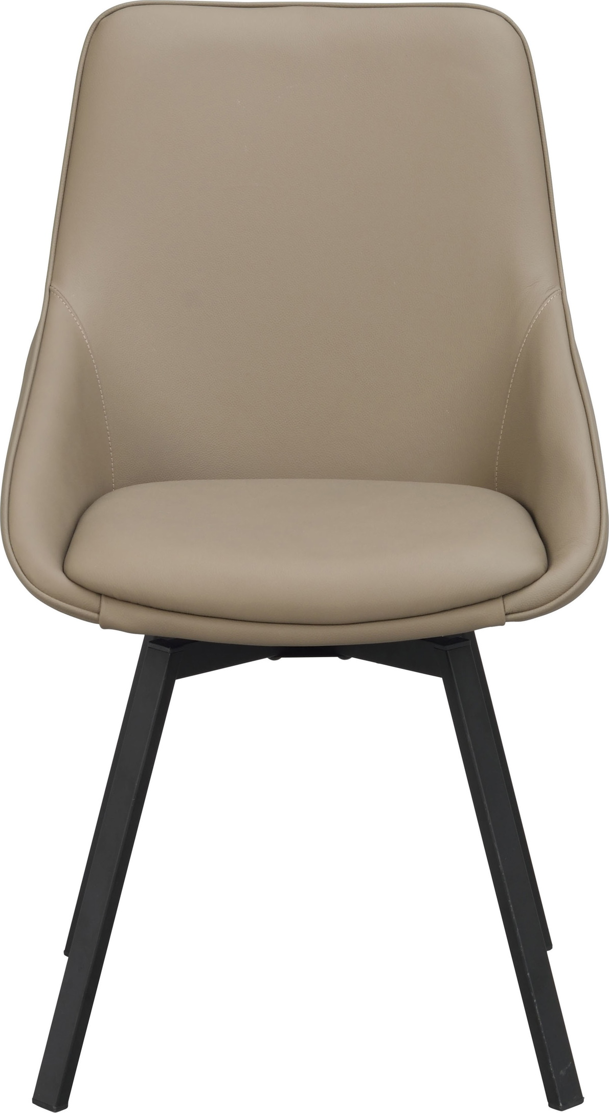 Spisebordsstol Rowico Alison Beige ægte Læder Med Sort Metalstel 360 Drejefunktion Fsc-certificeret