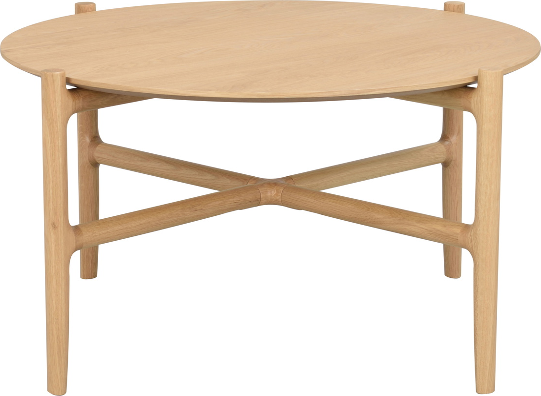 Sofabord Rowico Holton Rund ø87ã 46 Massiv Egetræ Lakeret Nordisk Design