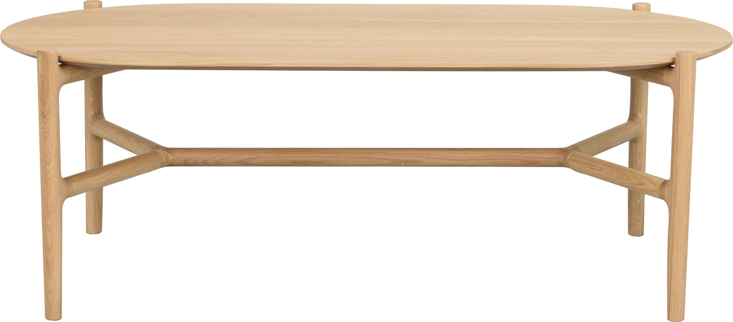 Sofabord Kaffebord Rowico Holton Ovalt Lakeret Egetræ 130x65