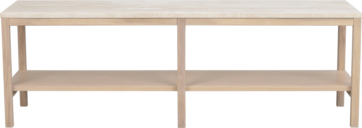 Konsolbord Rowico Orwel Fsc- Italiensk Travertin 140x45x40 Beige Hvidvasket