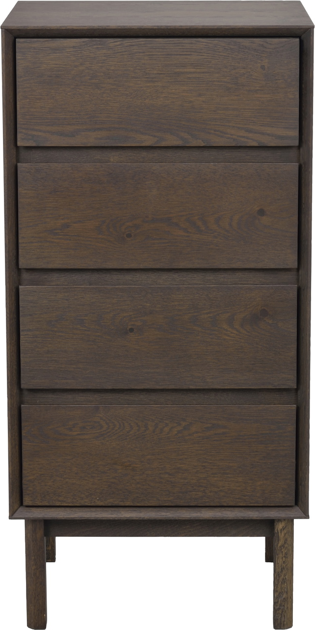 Kommode Rowico Mackay Brun Oliebehandlet Massivt Egetræ Fsc Skuffer H92 B45 D38