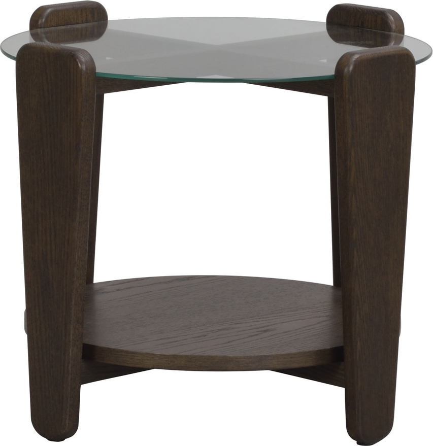 Sofabord Rowico Arran ø52ã H45 Massivt Glas Brun Fsc-certificeret