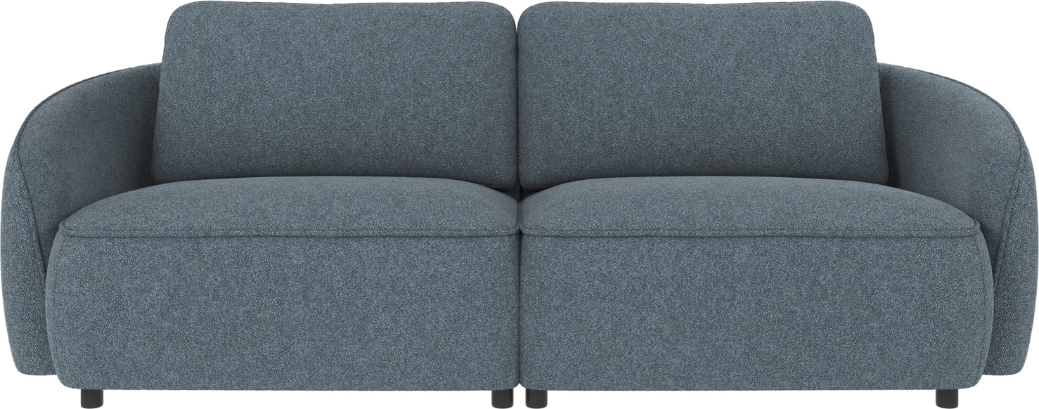 -personers Sofa Rowico Norris Bobby Mellemblå Polyester ø102x226x80 Martindale 100 000 Nozag-fjedre Koldskum