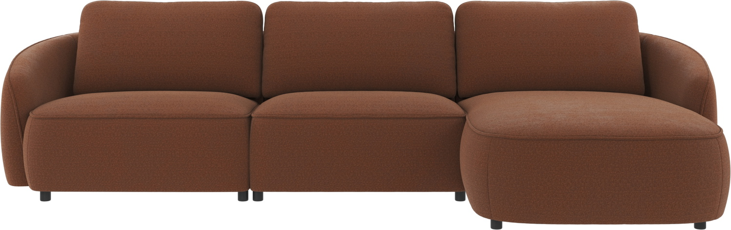 Rowico Norris Højrevendt Chaiselongsofa i Rød Polyester