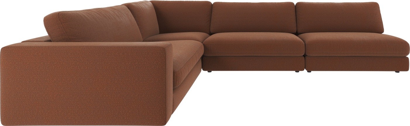 Hjørnesofa Rowico Duncan Rita Rød Ekstra Rummelig Sofa 325ã 230 Nordisk Design Slidstærkt Polyester Bæredygtig Kvalitet